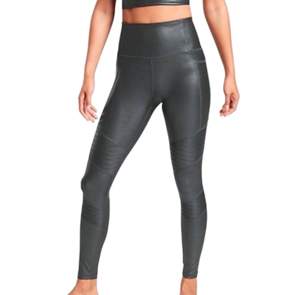 ATHLETA Inclination Moto Shimmer Tight In Powervita Size XS